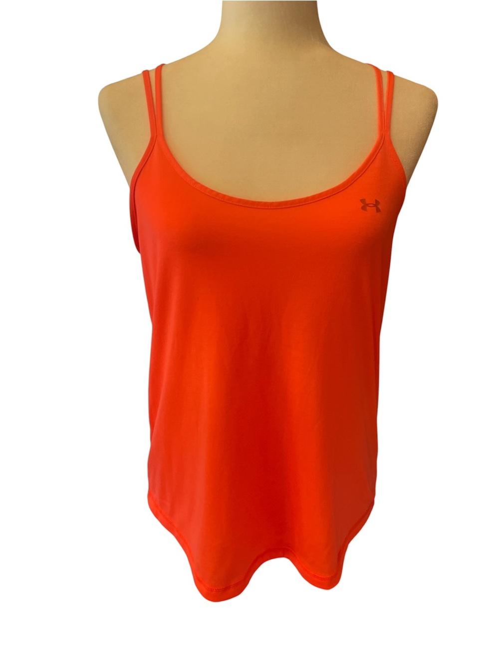 Under Armour Women’s Orange Double-Strap Criss Cross Back Tank Top size unknown